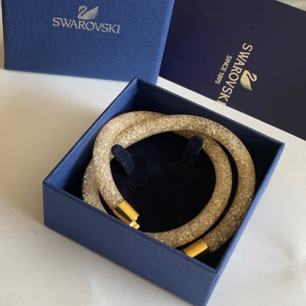 Swarovski Gold Choker with Crystalline Accents